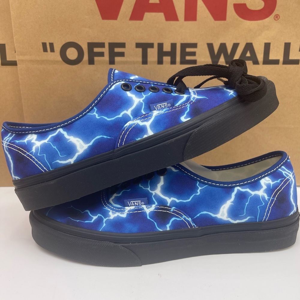 Vans Men’s Authentic (Lightning) Black/Blue Sneakers 
VN0A5H78QFT Electric Blue - Picture 14 of 16